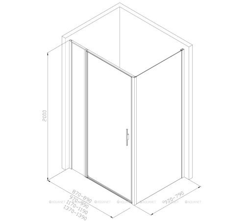 Душевое ограждение Allen Brau Priority 1000x800 мм браш черный 3.31006.BBA / 3.31015.BBA