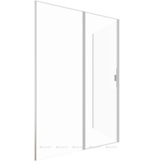 Душевое ограждение Allen Brau Priority 1400x1000 мм 8 мм серебро браш 3.31035.BA/3.31047.BA