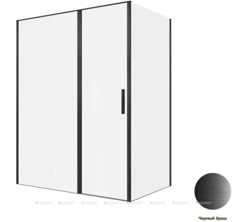 Душевое ограждение Allen Brau Priority 1600х1000 мм 8 мм черный браш 3.31039.BBA/3.31048.BBA