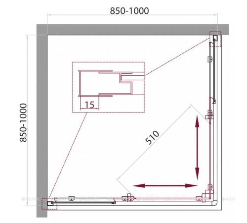 Душевой уголок BelBagno Unique A-2 85-100x190 см матовое стекло хром UNIQUE-A-2-85/100-M-Cr