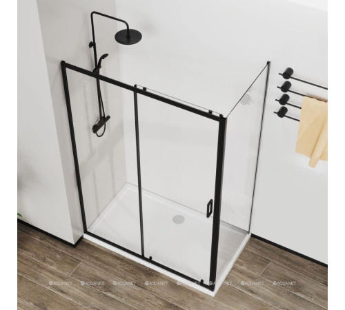 Душевой уголок Vincea City 1200x900 мм черный прозрачное стекло VSR-5CT9012CLB
