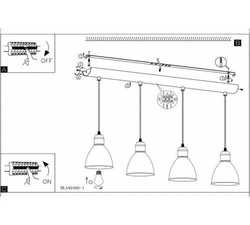 Подвесной светильник Eglo ПРОМО Priddy 49466