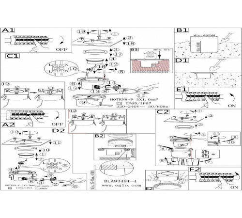 Встраиваемый в дорогу светильник Eglo ПРОМО Lamedo 93481