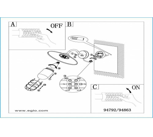 Светильник на штанге Eglo ПРОМО Melgoa 94863