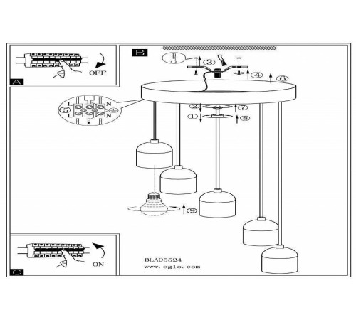 Подвесной светильник Eglo ПРОМО Silvares 95524