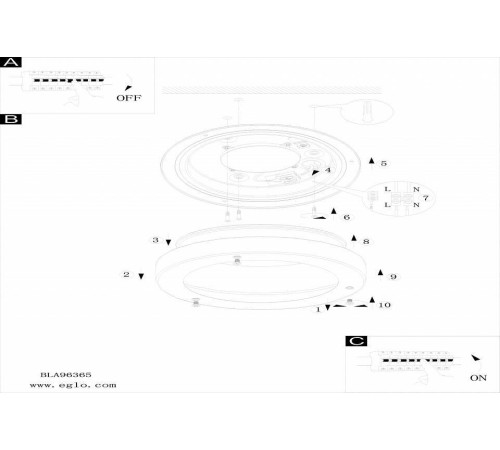 Накладной светильник Eglo Vento 2 96365