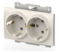 Розетка двойная с заземлением, без рамки Elbi Eleсtriс Zena Vega 609-010200-907