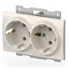 Розетка двойная с заземлением, без рамки Elbi Eleсtriс Zena Vega 609-010200-907