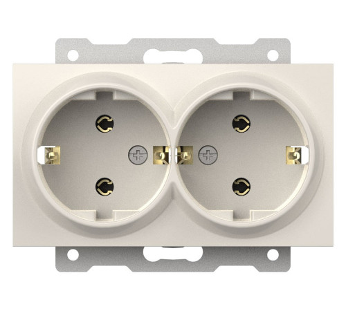 Розетка двойная с заземлением, без рамки Elbi Eleсtriс Zena Vega 609-010200-907