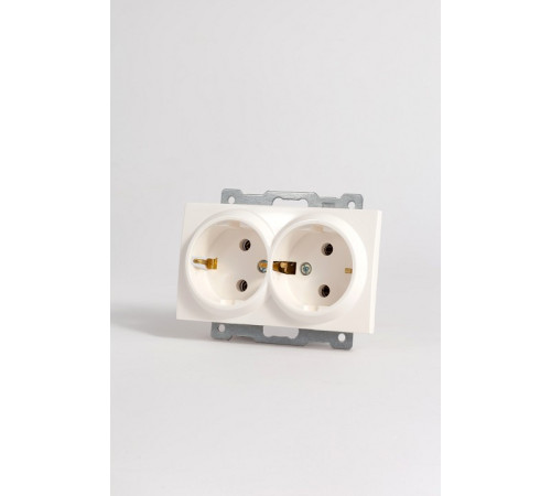 Розетка двойная с заземлением, без рамки Elbi Eleсtriс Zena Vega 609-010200-907