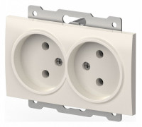 Розетка двойная без заземления, без рамки Elbi Eleсtriс Zena Vega 609-010200-908