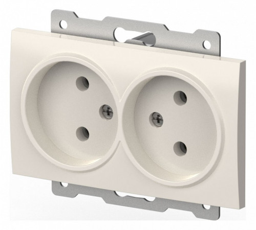Розетка двойная без заземления, без рамки Elbi Eleсtriс Zena Vega 609-010200-908