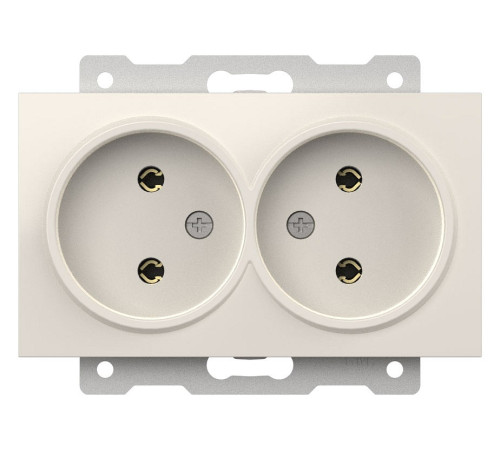 Розетка двойная без заземления, без рамки Elbi Eleсtriс Zena Vega 609-010200-908