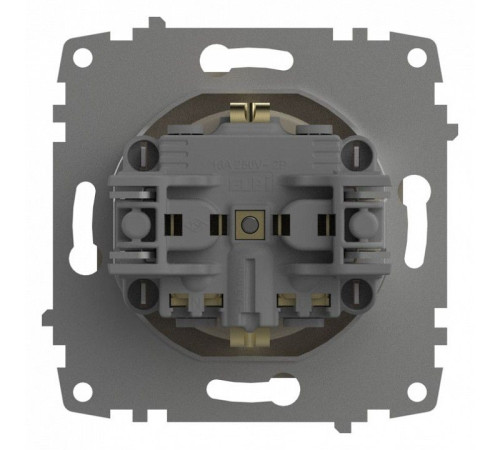 Розетка с заземлением и со шторкой, без рамки Elbi Eleсtriс Zena Vega 609-010300-243
