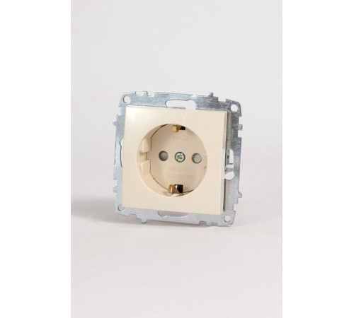 Розетка с заземлением и со шторкой, без рамки Elbi Eleсtriс Zena Vega 609-010300-243