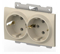 Розетка двойная с заземлением, без рамки Elbi Eleсtriс Zena Vega 609-010300-907