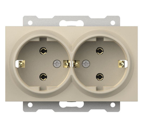 Розетка двойная с заземлением, без рамки Elbi Eleсtriс Zena Vega 609-010300-907