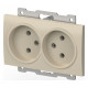 Розетка двойная без заземления, без рамки Elbi Eleсtriс Zena Vega 609-010300-908