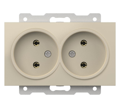 Розетка двойная без заземления, без рамки Elbi Eleсtriс Zena Vega 609-010300-908