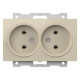 Розетка двойная без заземления, без рамки Elbi Eleсtriс Zena Vega 609-010300-908