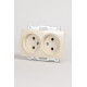 Розетка двойная без заземления, без рамки Elbi Eleсtriс Zena Vega 609-010300-908