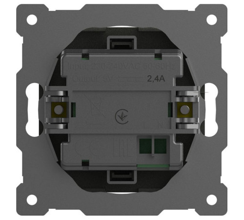 Розетка 2хUSB type A без рамки Elbi Eleсtriс Zena Vega 609-011100-143