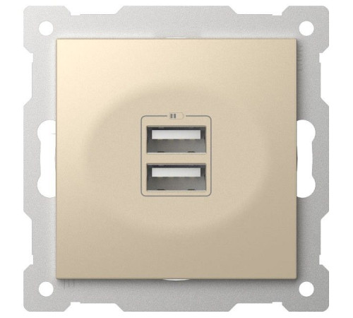 Розетка 2хUSB type A без рамки Elbi Eleсtriс Zena Vega 609-012500-143