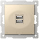 Розетка 2хUSB type A без рамки Elbi Eleсtriс Zena Vega 609-012500-143