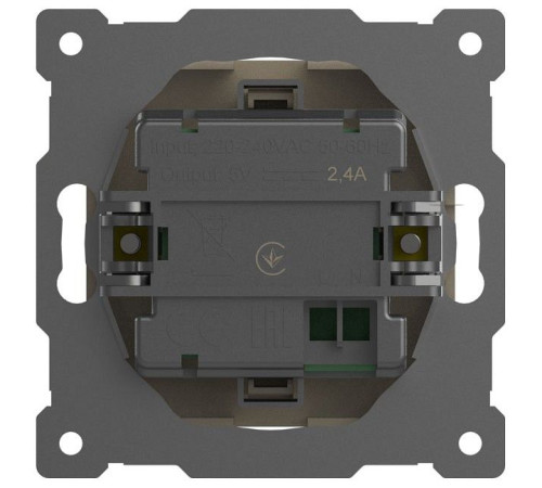 Розетка 2хUSB type A без рамки Elbi Eleсtriс Zena Vega 609-012500-143