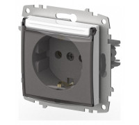 Розетка с заземлением с крышкой, без рамки Elbi Eleсtriс Zena Vega 609-015600-218