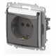 Розетка с заземлением с крышкой, без рамки Elbi Eleсtriс Zena Vega 609-015600-218