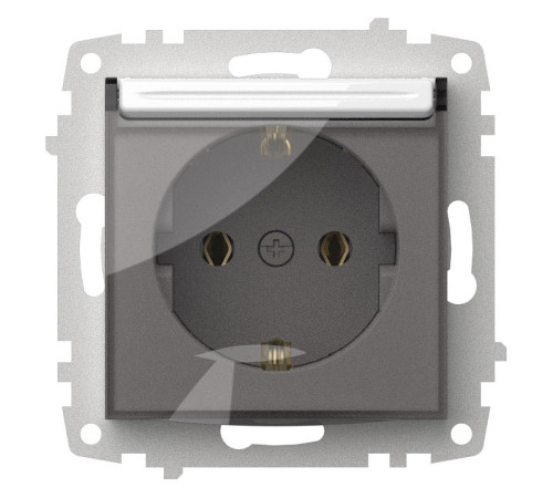 Розетка с заземлением с крышкой, без рамки Elbi Eleсtriс Zena Vega 609-015600-218