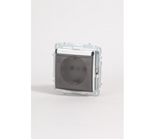 Розетка с заземлением с крышкой, без рамки Elbi Eleсtriс Zena Vega 609-015600-218