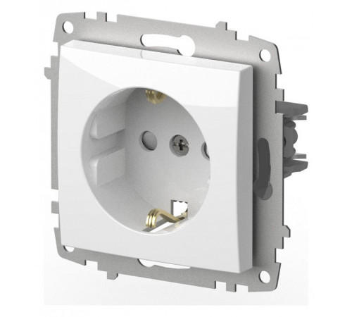 Розетка с заземлением и со шторкой, без рамки Elbi Eleсtriс Zena Vega 609-015600-243