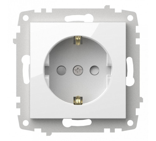 Розетка с заземлением и со шторкой, без рамки Elbi Eleсtriс Zena Vega 609-015600-243