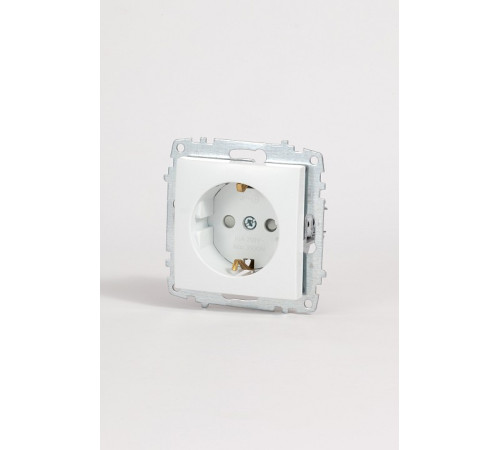 Розетка с заземлением и со шторкой, без рамки Elbi Eleсtriс Zena Vega 609-015600-243