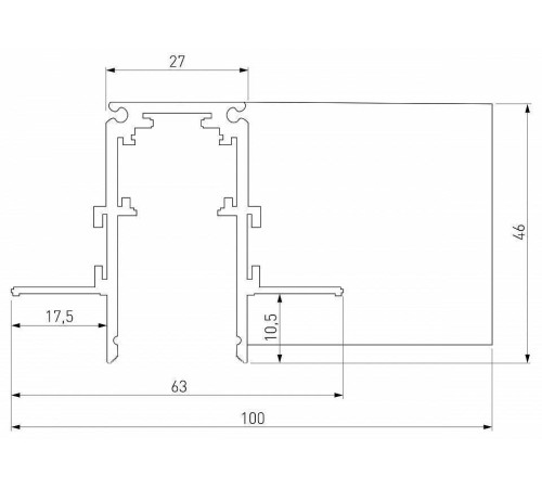 Соединитель угловой L-образный для треков встраиваемых Elektrostandard Slim Magnetic a067509
