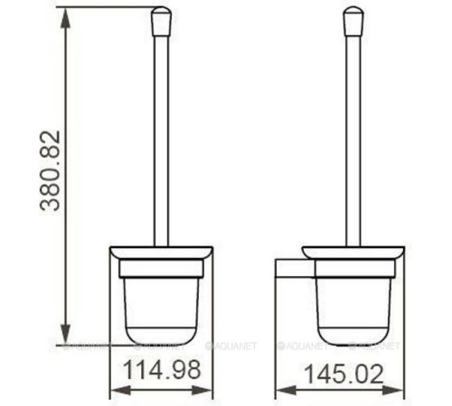 Ершик для унитаза с держателем Aquanet 5688MB черный матовый 5688MB