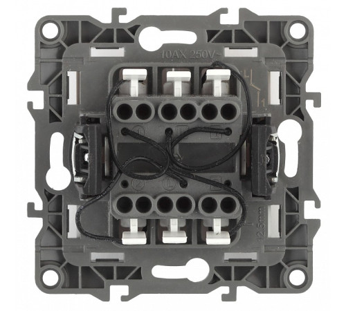 Выключатель двухклавишный с подсветкой без рамки Эра Эра 12 12-1004-06