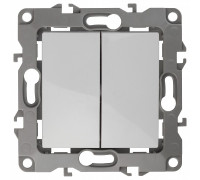 Переключатель двухклавишный без рамки Эра Эра 12 12-1106-01