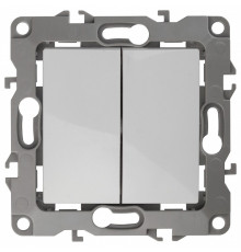 Переключатель двухклавишный без рамки Эра Эра 12 12-1106-01