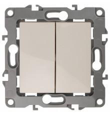 Переключатель двухклавишный без рамки Эра Эра 12 12-1106-02