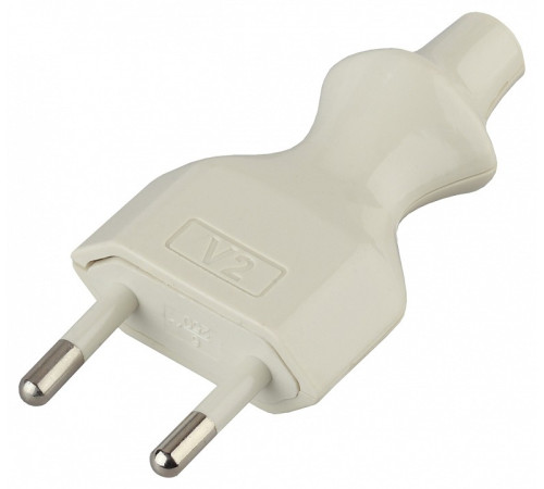 Вилка прямая ЭРА без заземления V2