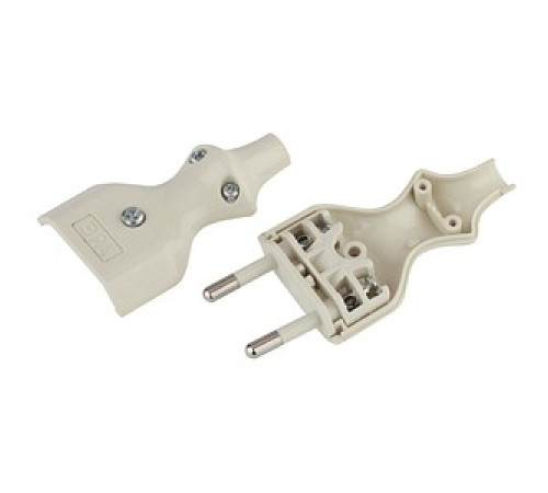 Вилка прямая ЭРА без заземления V2