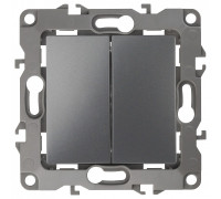 Переключатель двухклавишный без рамки Эра Эра 12 12-1106-12