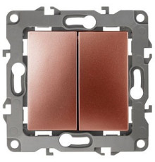 Переключатель двухклавишный без рамки Эра Эра 12 12-1106-14