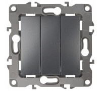 Переключатель трехклавишный без рамки Эра Эра 12 12-1107-12