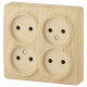 Розетка четверная без заземления Эра Эра Эксперт 11-2210-11