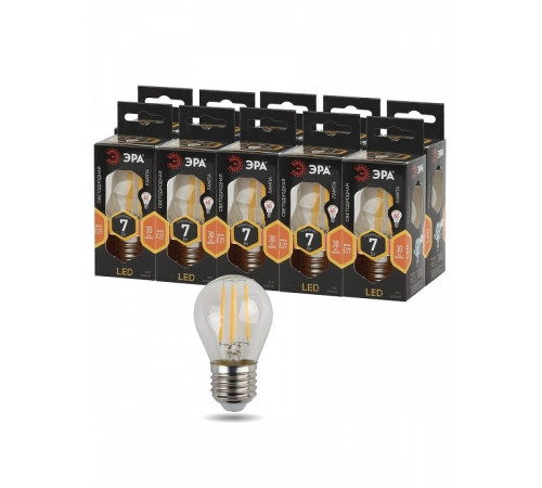 Лампа светодиодная Эра F-LED E27 7Вт 2700K F-LED P45-7W-827-E27