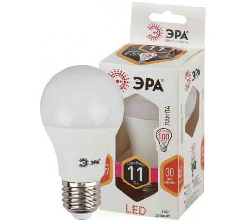 Лампа светодиодная Эра Стандарт LED A60-11W-827-E27